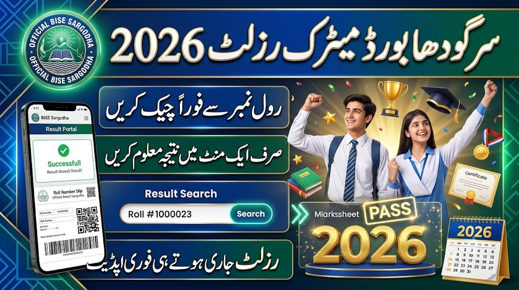 10th Class Result 2026 Sargodha Board – Check Matric Result by Roll Number