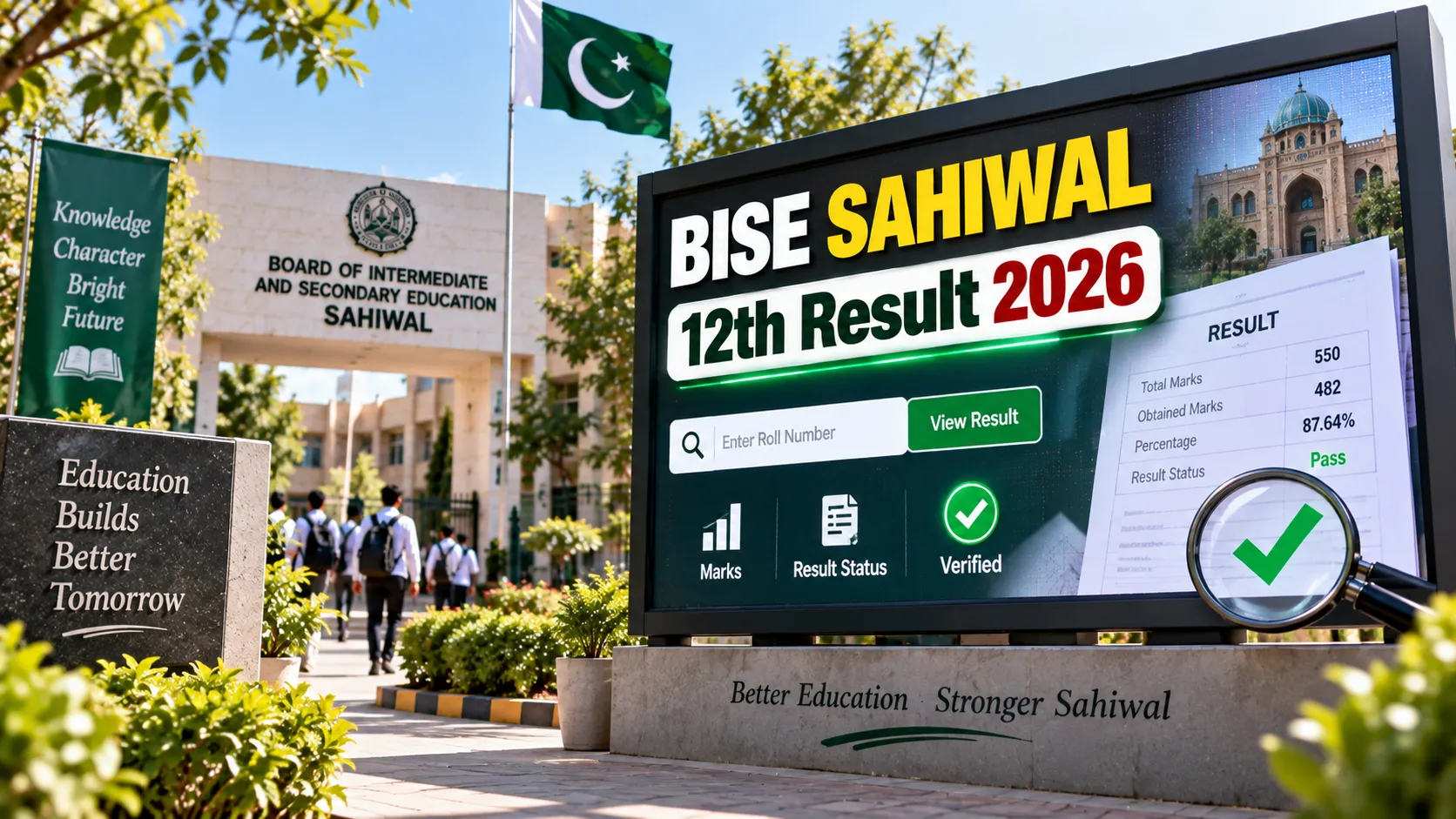 12th Class Result 2026 BISE Sahiwal Board - Find Your Marks & Result Status