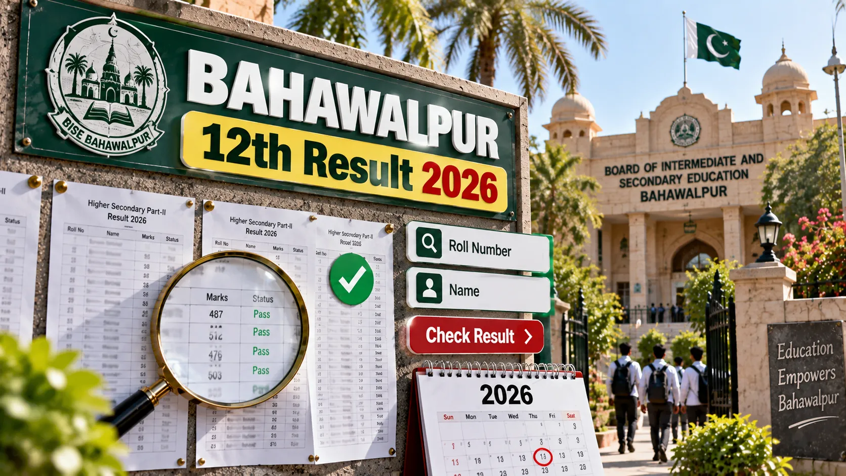 12th Class Result 2026 Bahawalpur - Check Result by Roll Number & Name